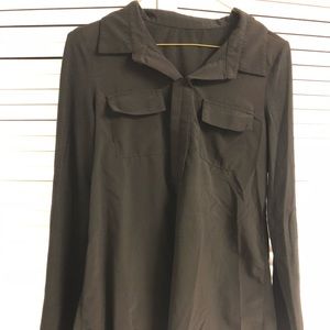 No Brand Silk Long Sleeve Collared Shirt